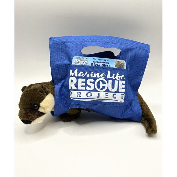 Marine Life Rescue Project River Otter Plush Stuffed Animal w/ Stretcher & Card - Picture 13 of 14